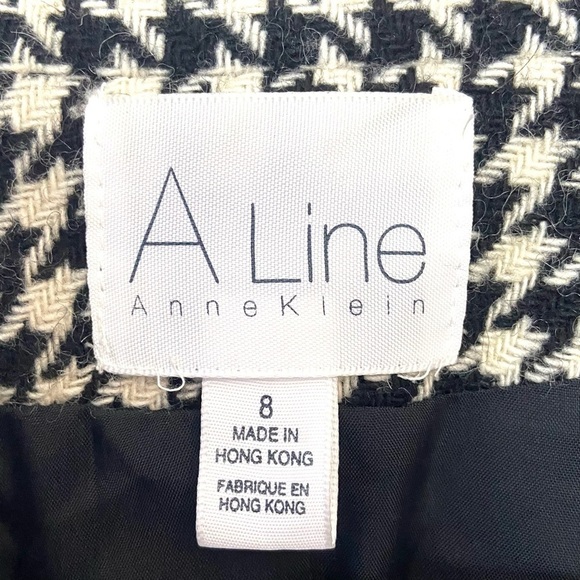Anne Klein A-Line Wool Houndstooth Blazer Double Breasted Jacket Lined V… - Picture 3 of 11